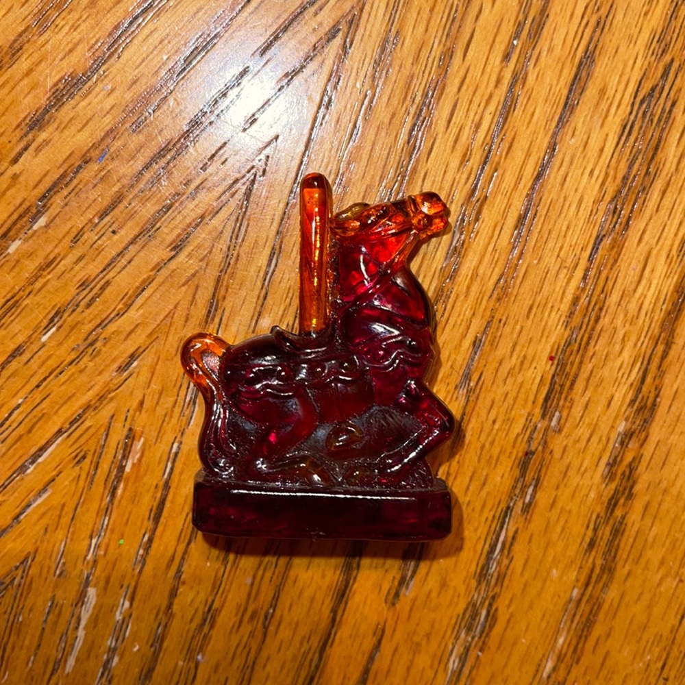 Vintage rare red Boyd’s carousel glass horse